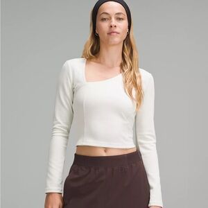 Lululemon Ribbed Softstreme Asymmetrical Long-Sleeve Shirt Sz S